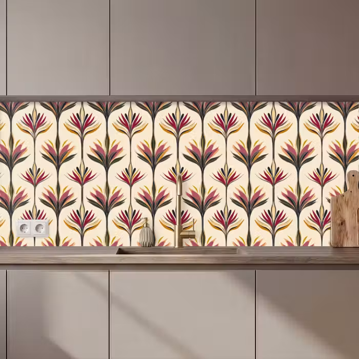 Küchenrückwand - Fächer - Motiv - Bunt