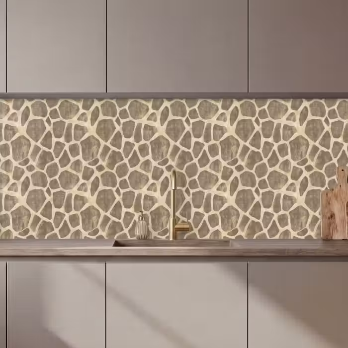 Küchenrückwand - Giraffe - Muster - Beige - Braun