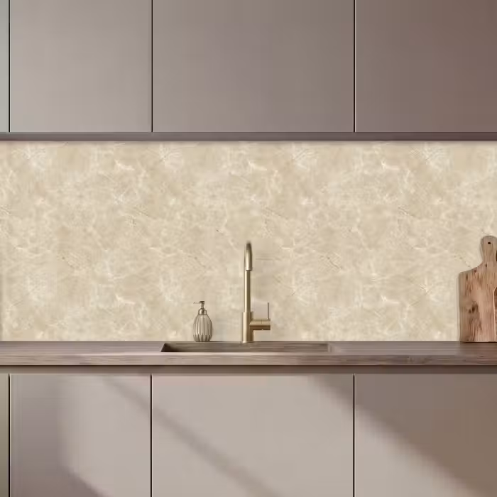 Küchenrückwand - Hellbeige - Marmor - Diffusionsäderung