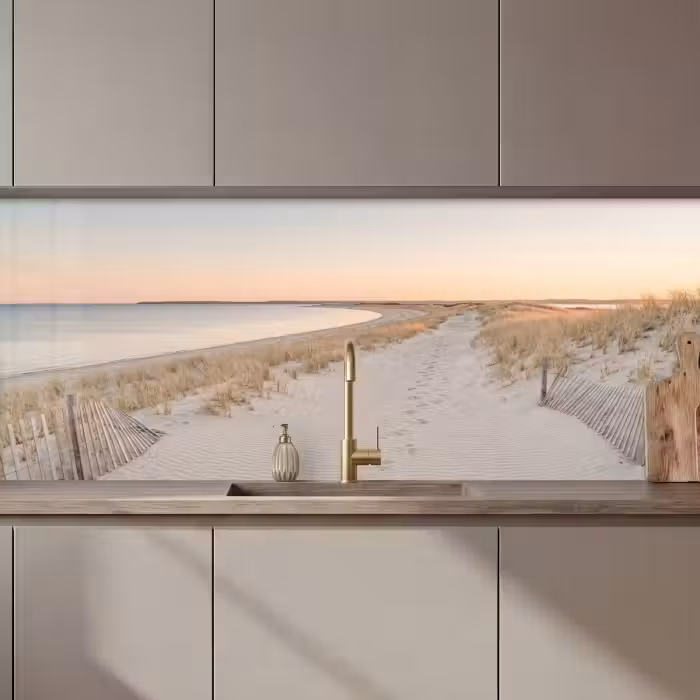 Küchenrückwand - Küstenlinie - Horizont - Zaun