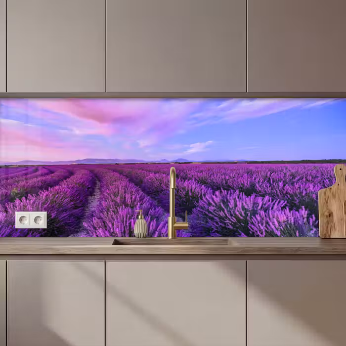 Küchenrückwand - Lavendel - Lila - Blumen - Natur