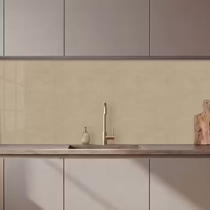 Küchenrückwand - Sandfarbe - körnige Textur - Beton