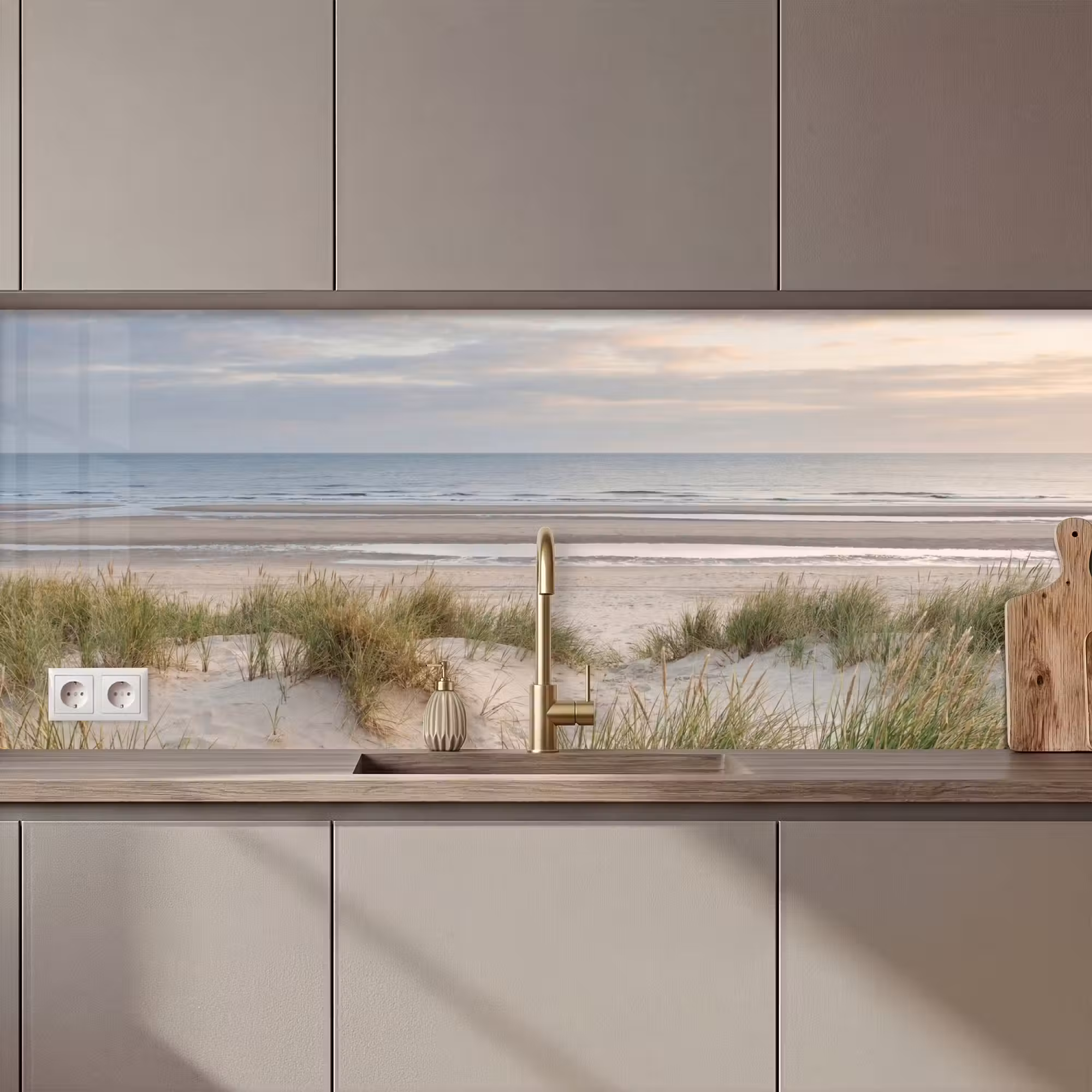 Küchenrückwand - Sandstrand - Bewölkt - Dünen