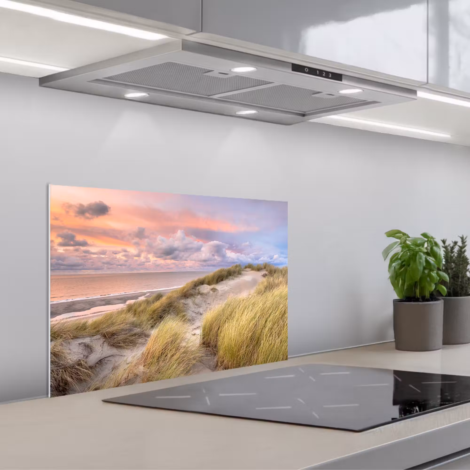 Küchenrückwand - Strand - Meer - Düne - Sonnenuntergang