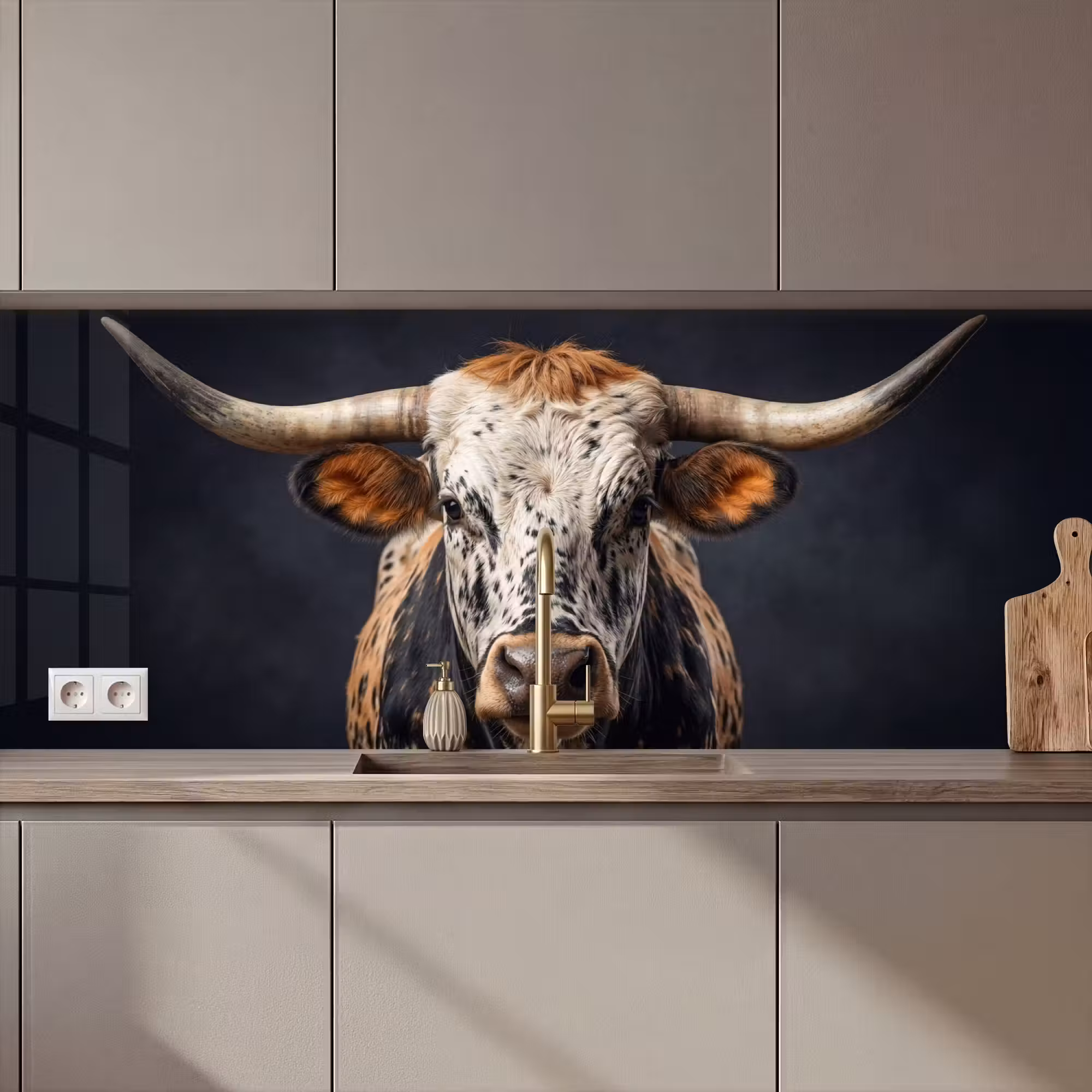 Küchenrückwand - Taurus - Farbenfroh - Hörner