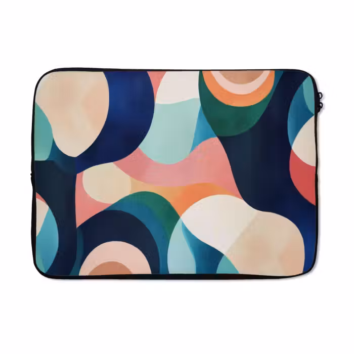 Laptop hülle - Abstrakt - Blau - Rosa