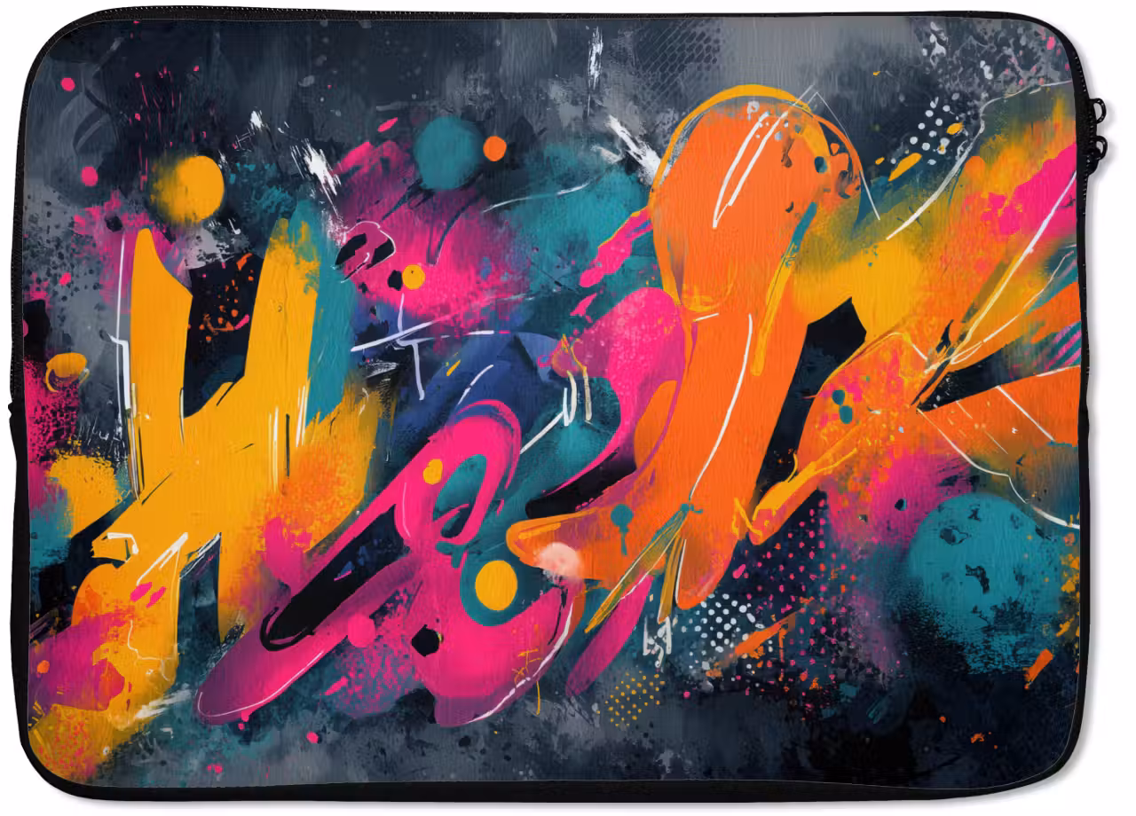 Laptop hülle - Abstrakt - Graffiti - Farbenfroh - Farbspritzer