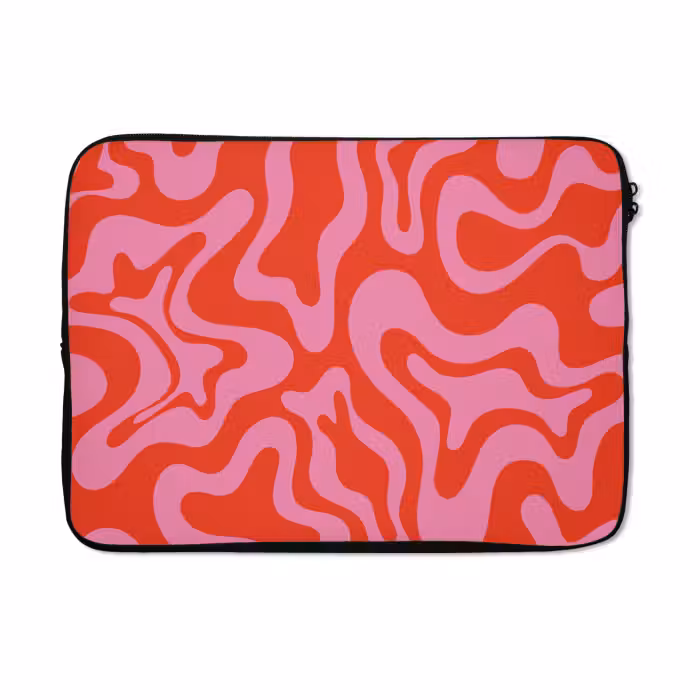 Laptop hülle - Abstrakt - Muster - Rot - Rosa - Minimalistisch