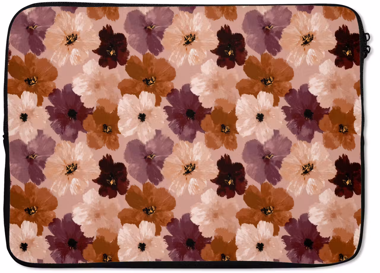 Laptop hülle - Blumen - Abstrakt - Erdtöne