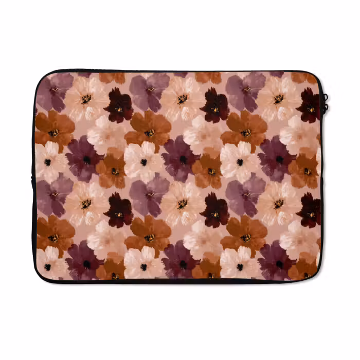 Laptop hülle - Blumen - Abstrakt - Erdtöne