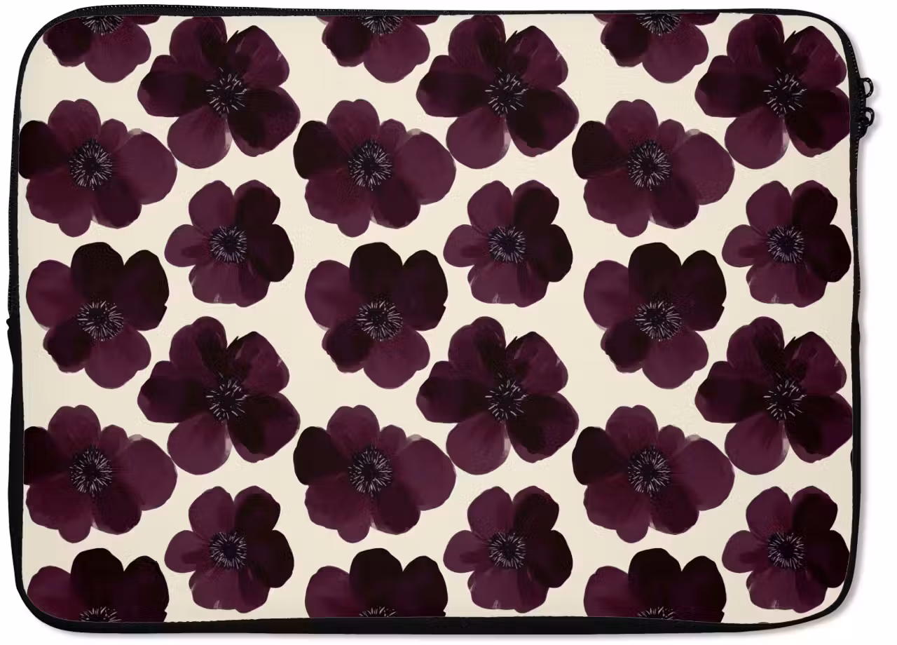 Laptop hülle - Blumen - Aquarell - Lila