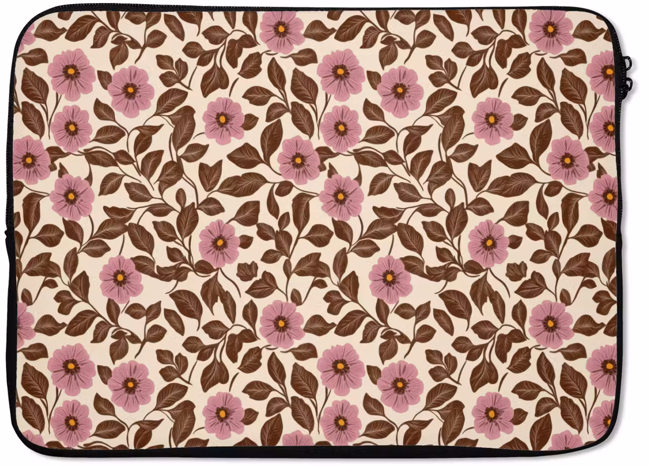 Laptop hülle - Blumen - Blätter - Farbenfroh
