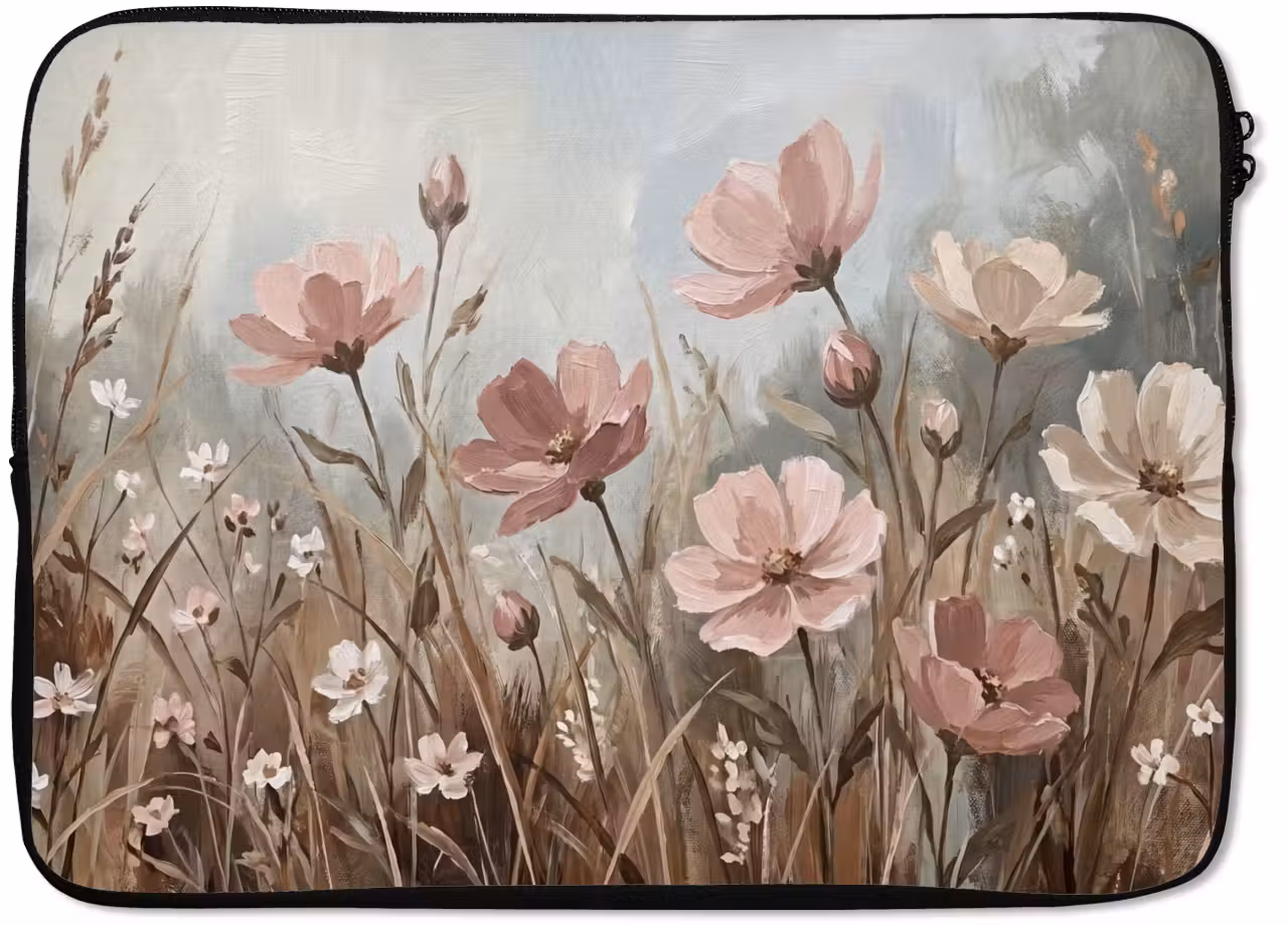 Laptop hülle - Blumen - Botanisch - Malerei - Pastell - Rustikal