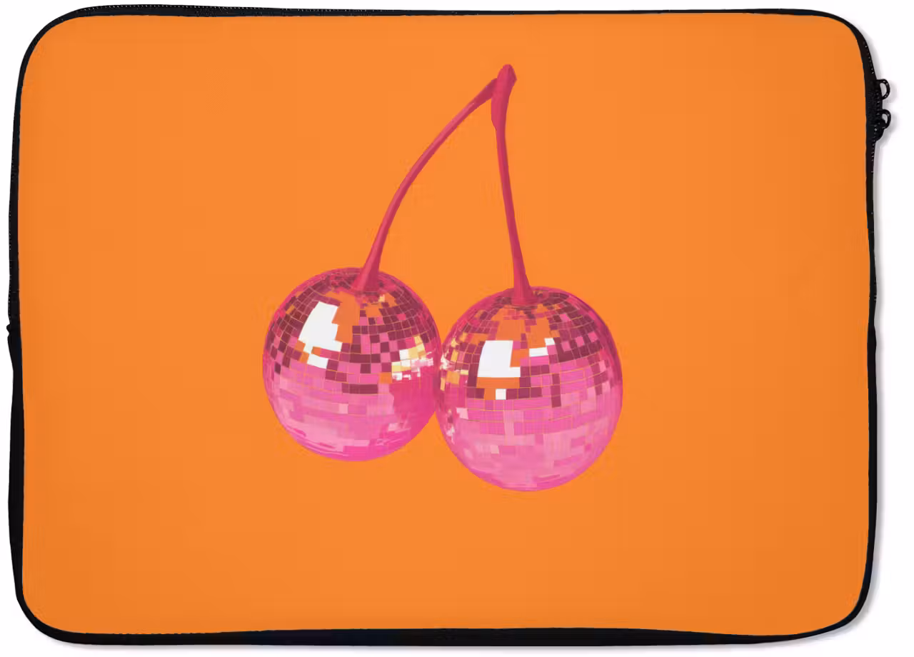 Laptop hülle - Discokugeln - Kirsche - Spiegel - Rosa