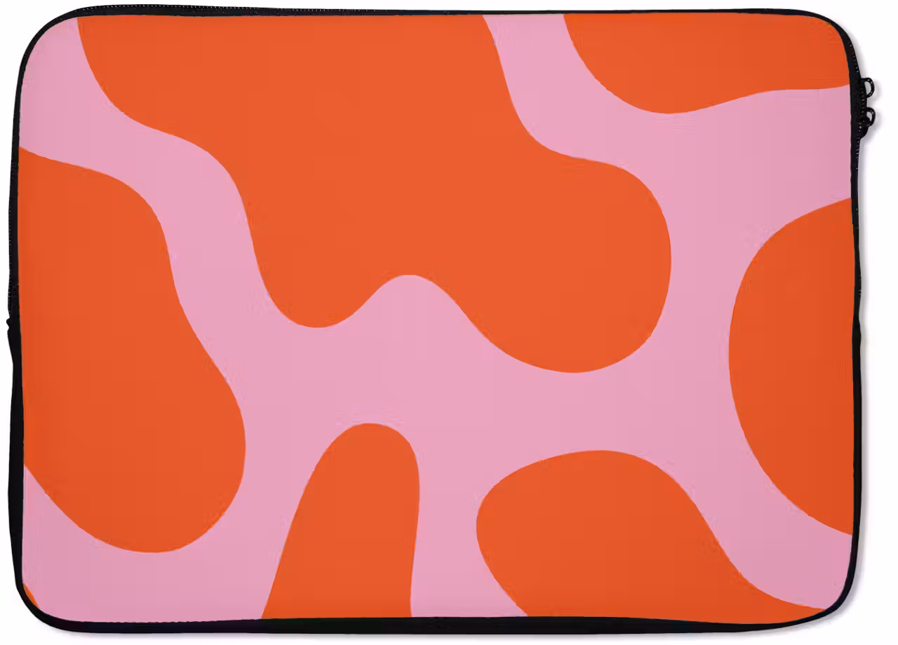 Laptop hülle - Flecken - Rot - Rosa - Muster - Minimalistisch