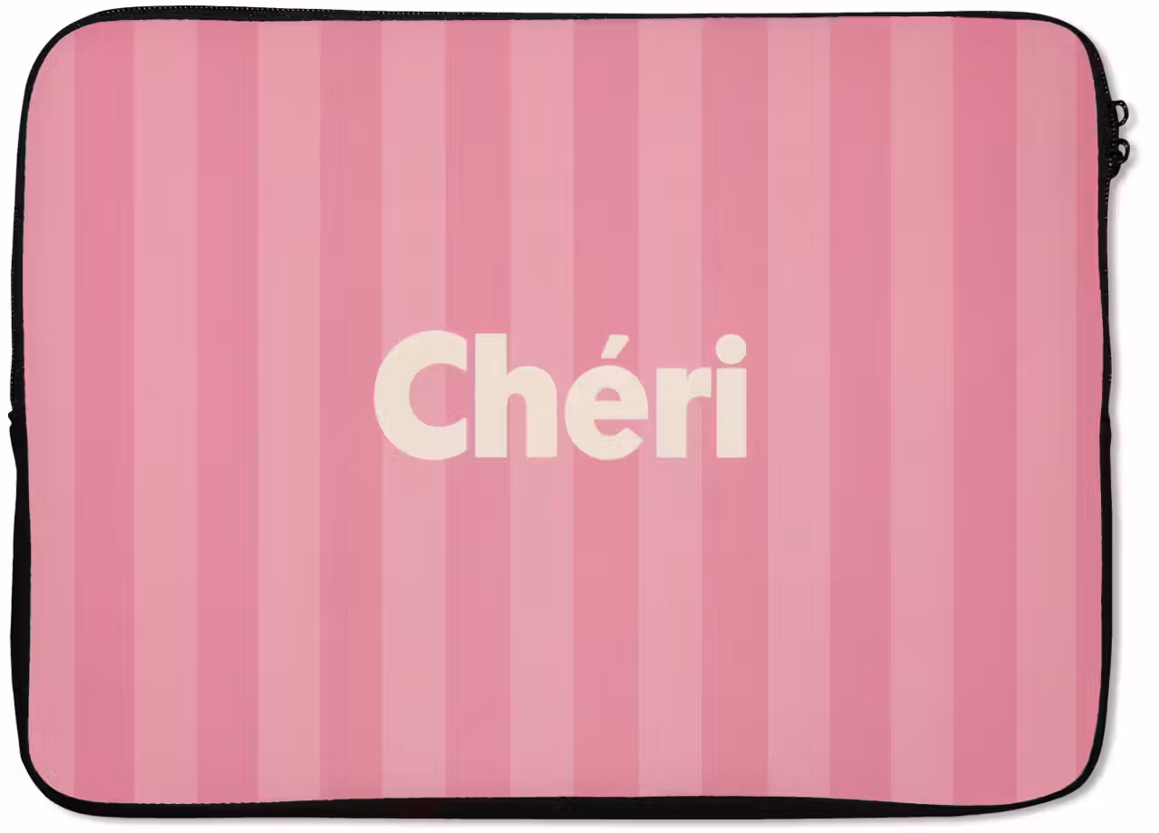 Laptop hülle - Gestreift - Rosa - Chéri