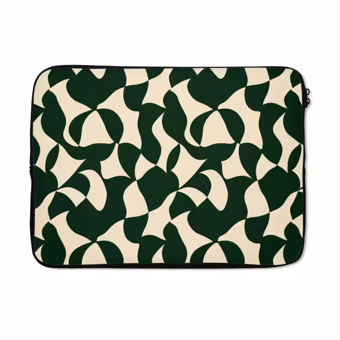 Laptop hülle - Grün - Bio-Oberflächen - Creme