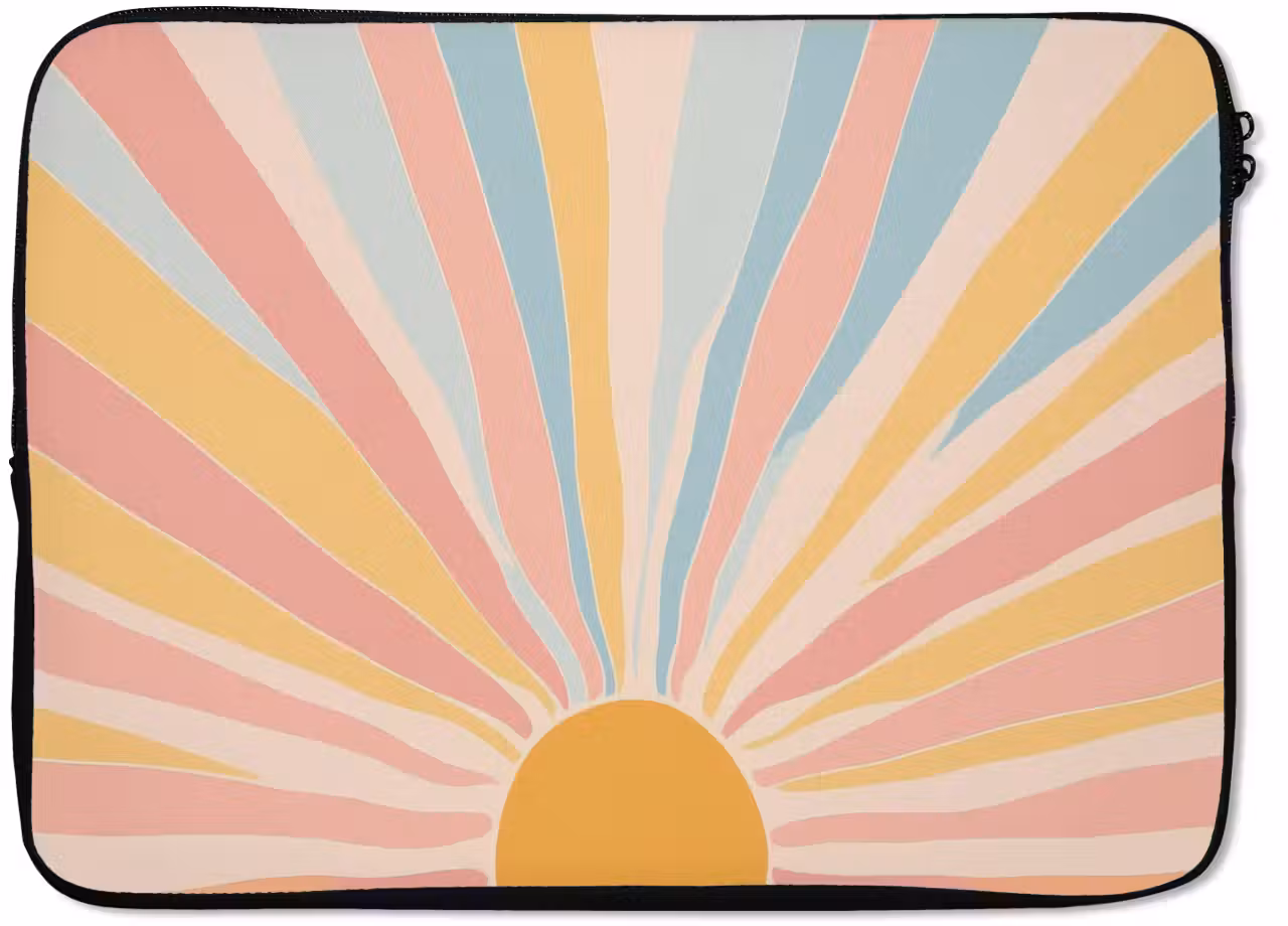 Laptop hülle - Illustration - Sonne - Pastellfarben