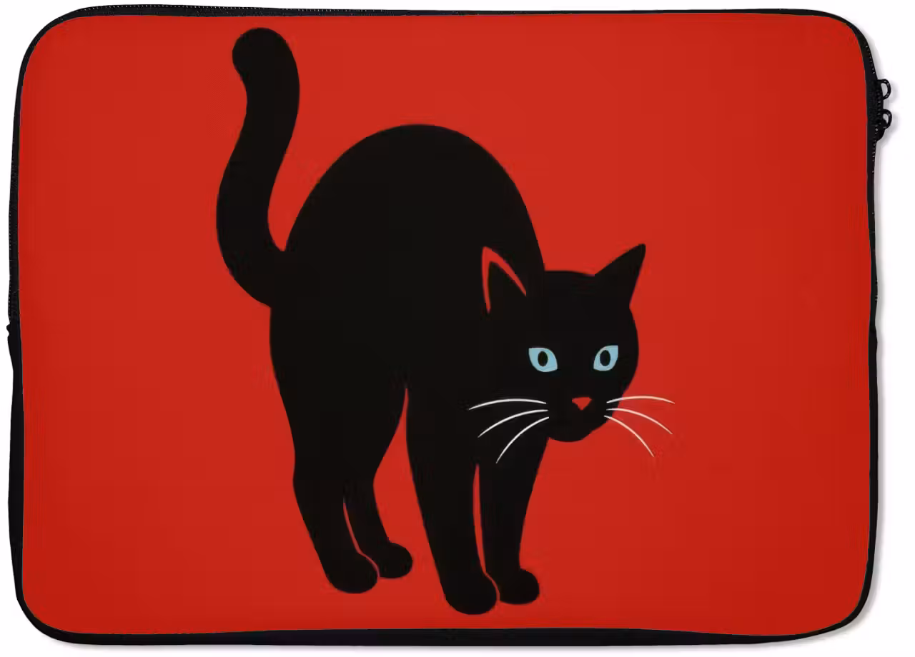 Laptop hülle - Katze - Schwarz - Schwanz