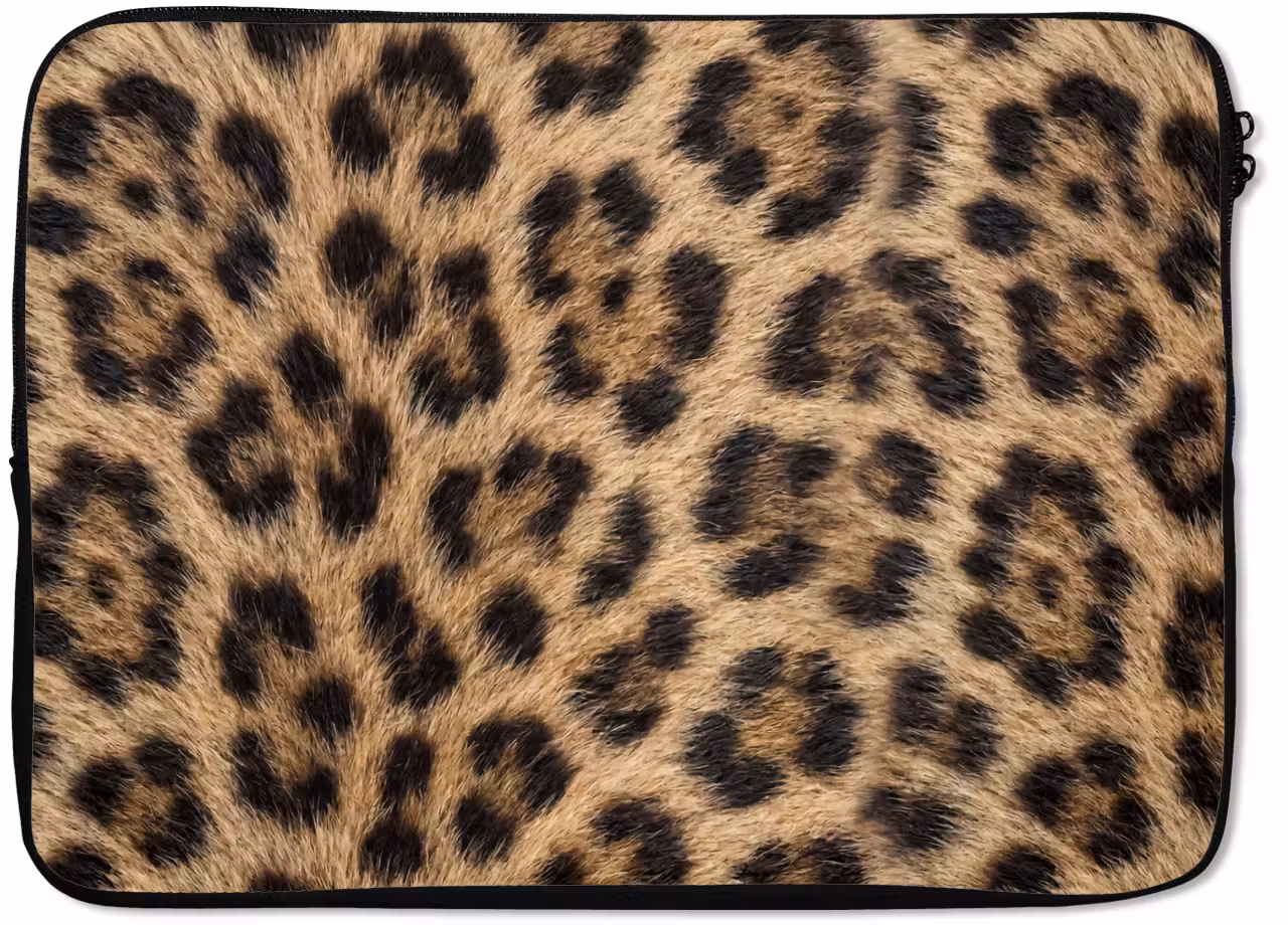 Laptop hülle - Leopard - Mantel - Klassisch - Braun