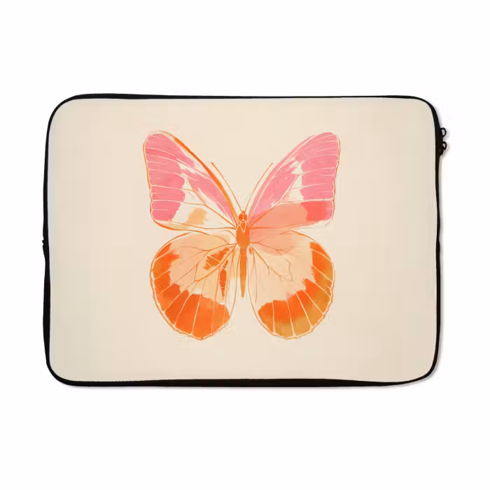 Laptop hülle - Orange - Schmetterling - Minimalistisch