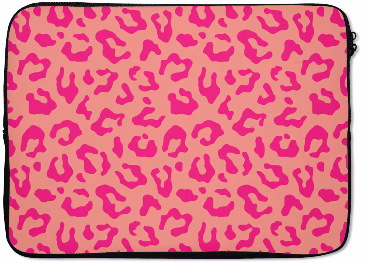 Laptop hülle - Pantherdruck - Rosa - Tierdruck - Minimalistisch