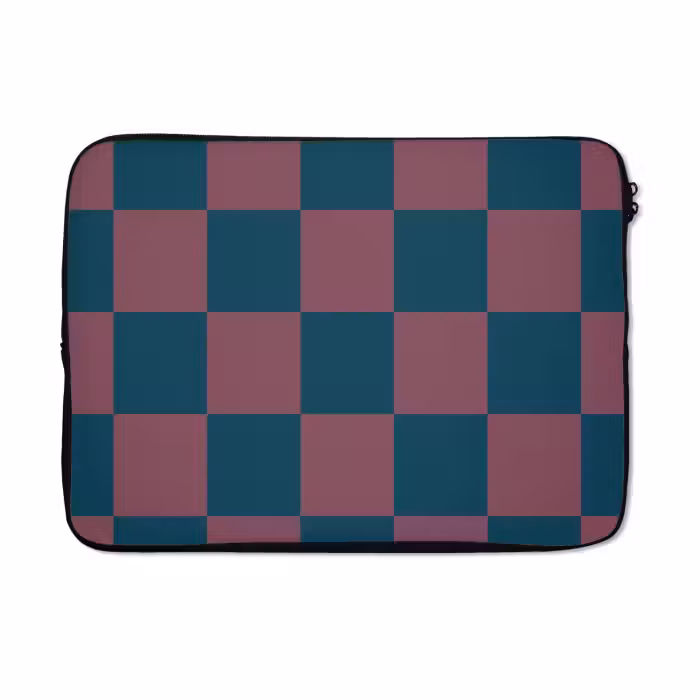 Laptop hülle - Schachbrett Druck - Blau - Rot - Würfel
