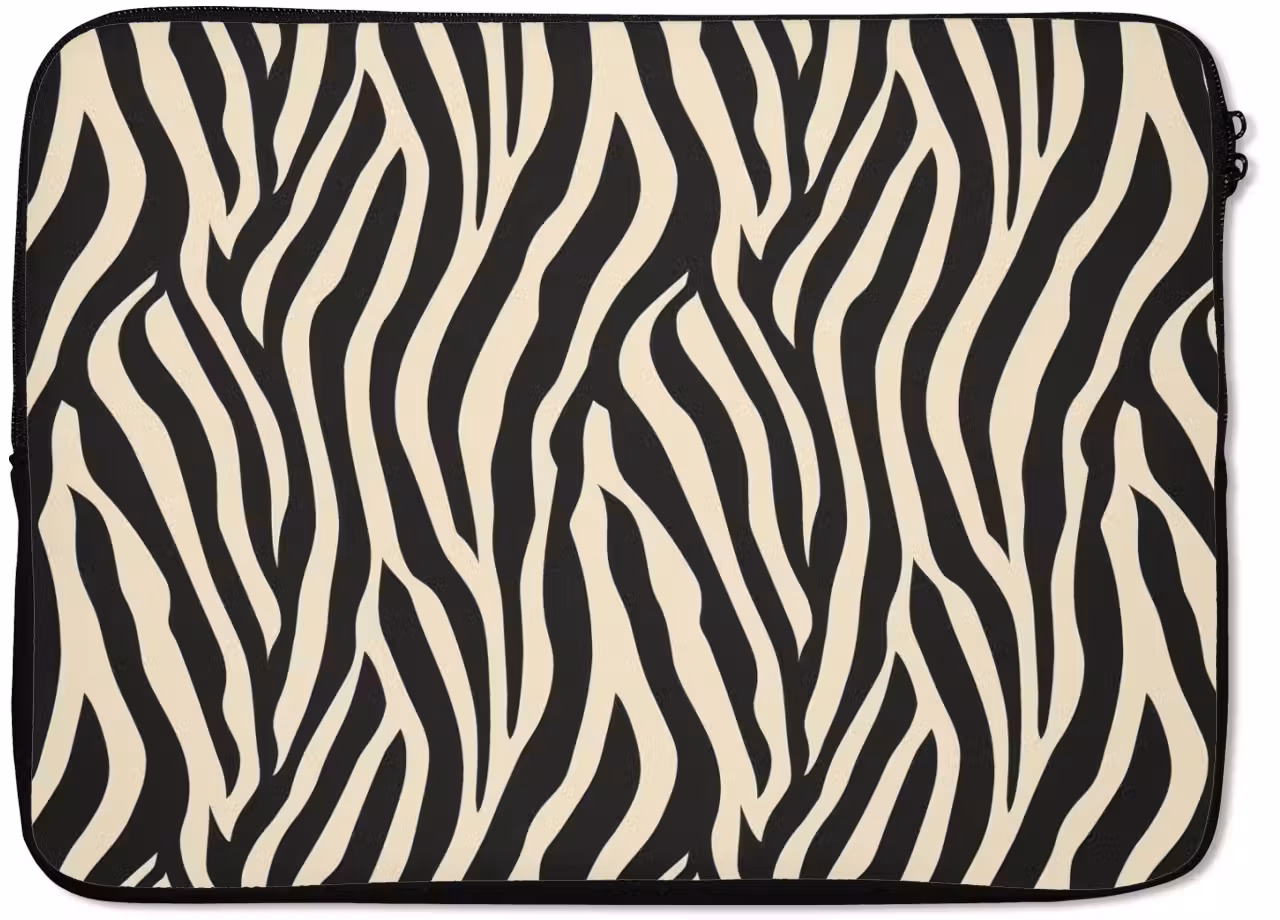 Laptop hülle - Zebra - Druck - Klassisch - Schwarz