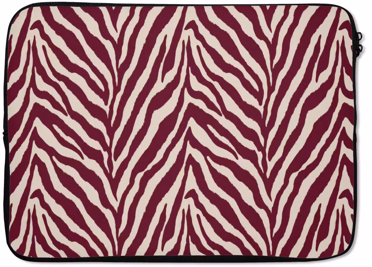 Laptop hülle - Zebra - Motiv - Bordeaux - Rot