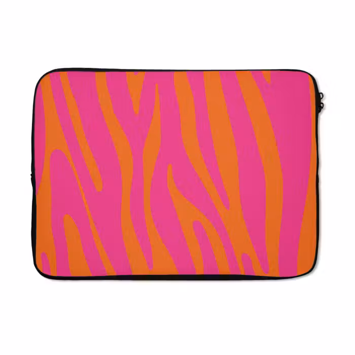 Laptop hülle - Zebramuster - Rosa - Orange - Tiermuster