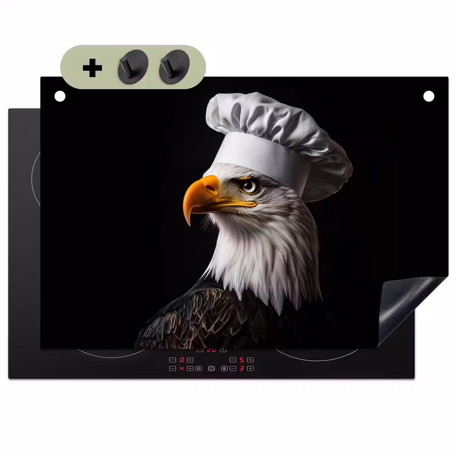 Arend -Amerika - Koksmuts - Vogel - Stoer Inductie beschemer met haakjes klein -3d