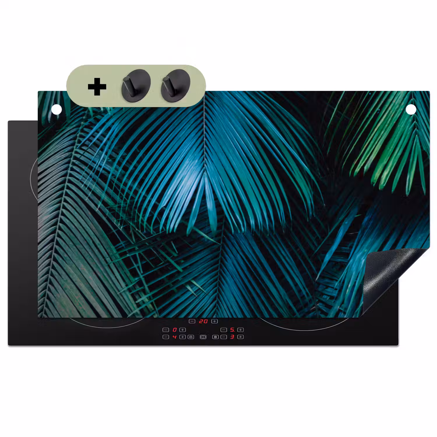 Bladeren - Tropisch - Jungle - Natuur Inductie beschemer met haakjes groot -3d
