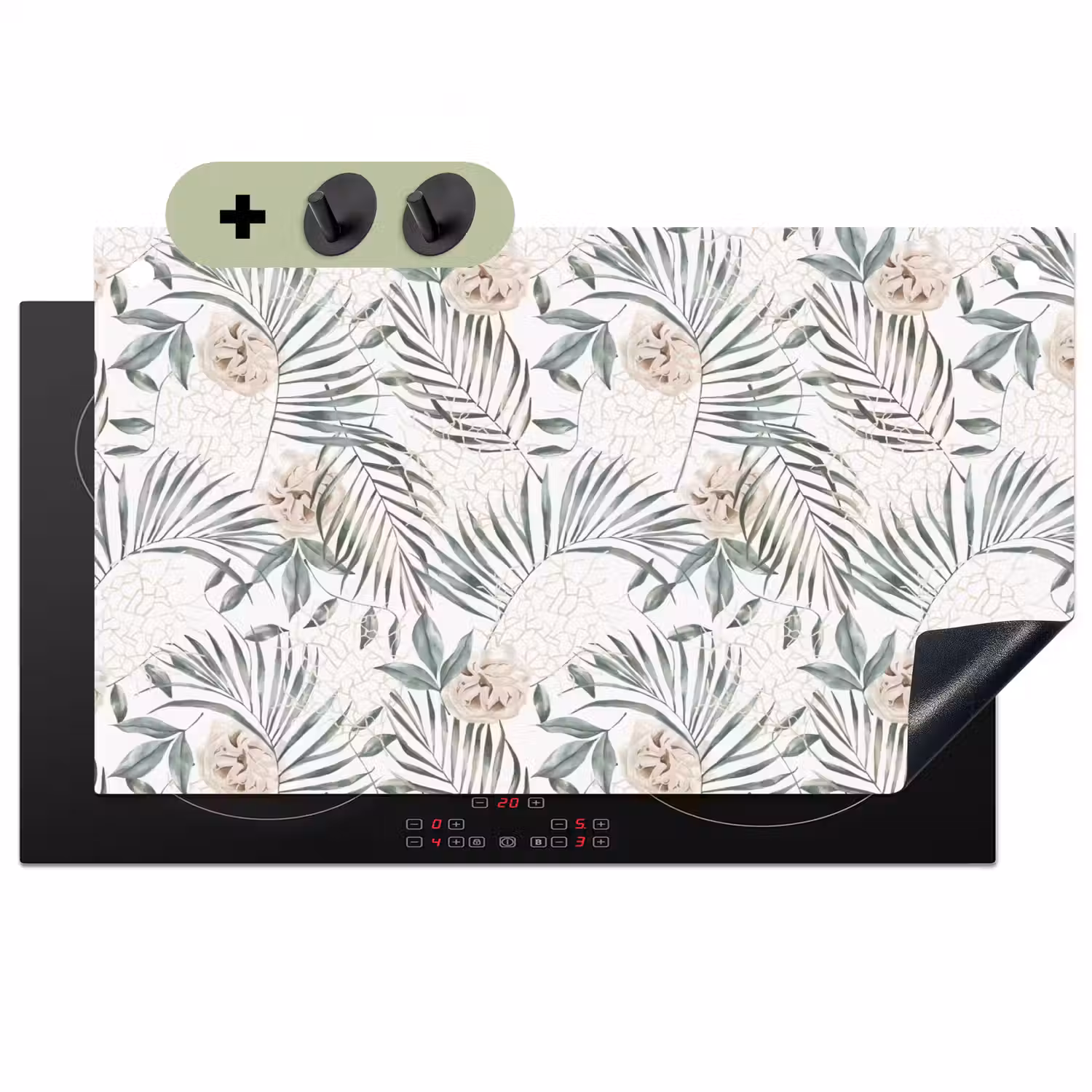 Bohemian - Bladeren - Bloemen - Tropisch Inductie beschemer met haakjes groot -3d