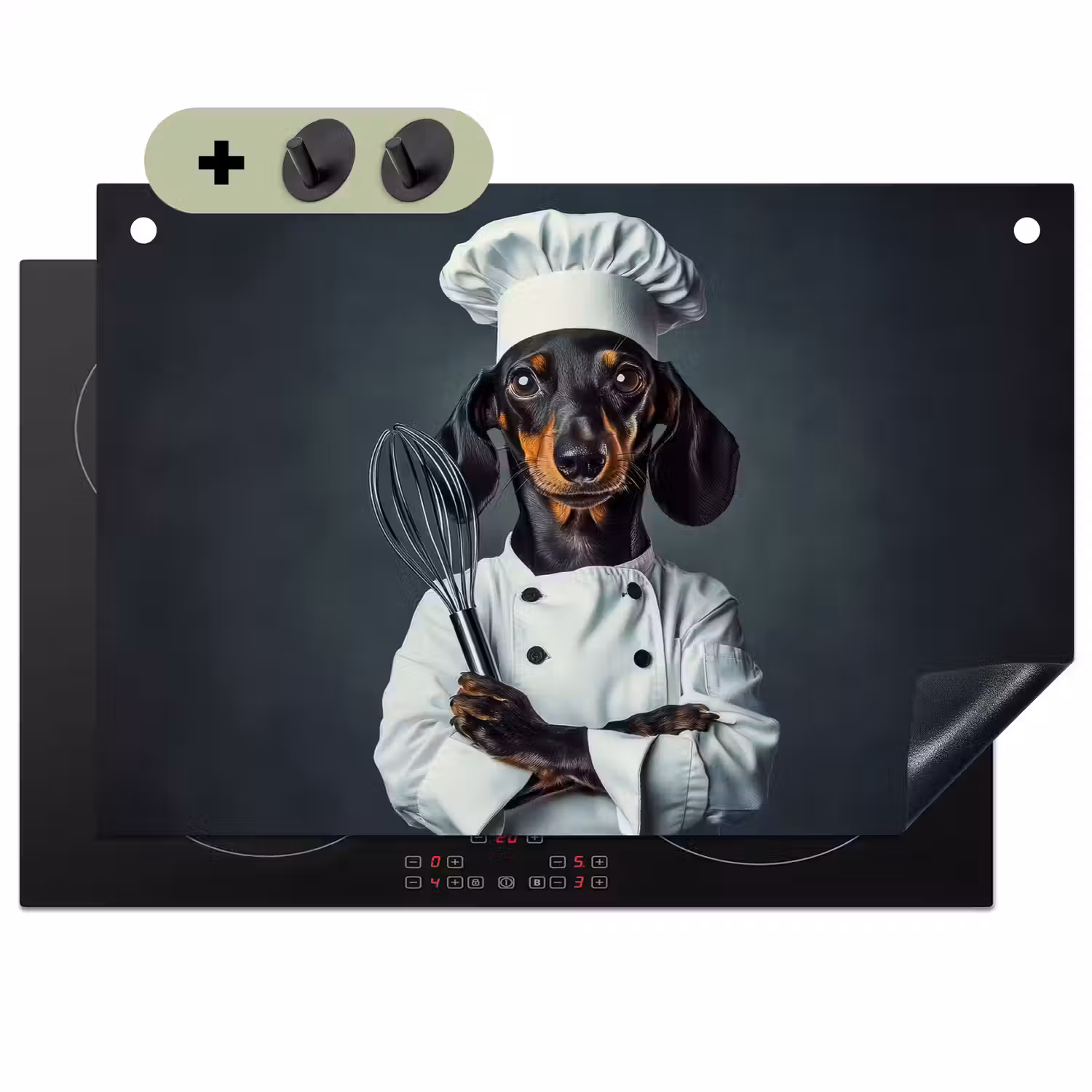 Hond - Garde - Kok Inductie beschemer met haakjes klein -3d