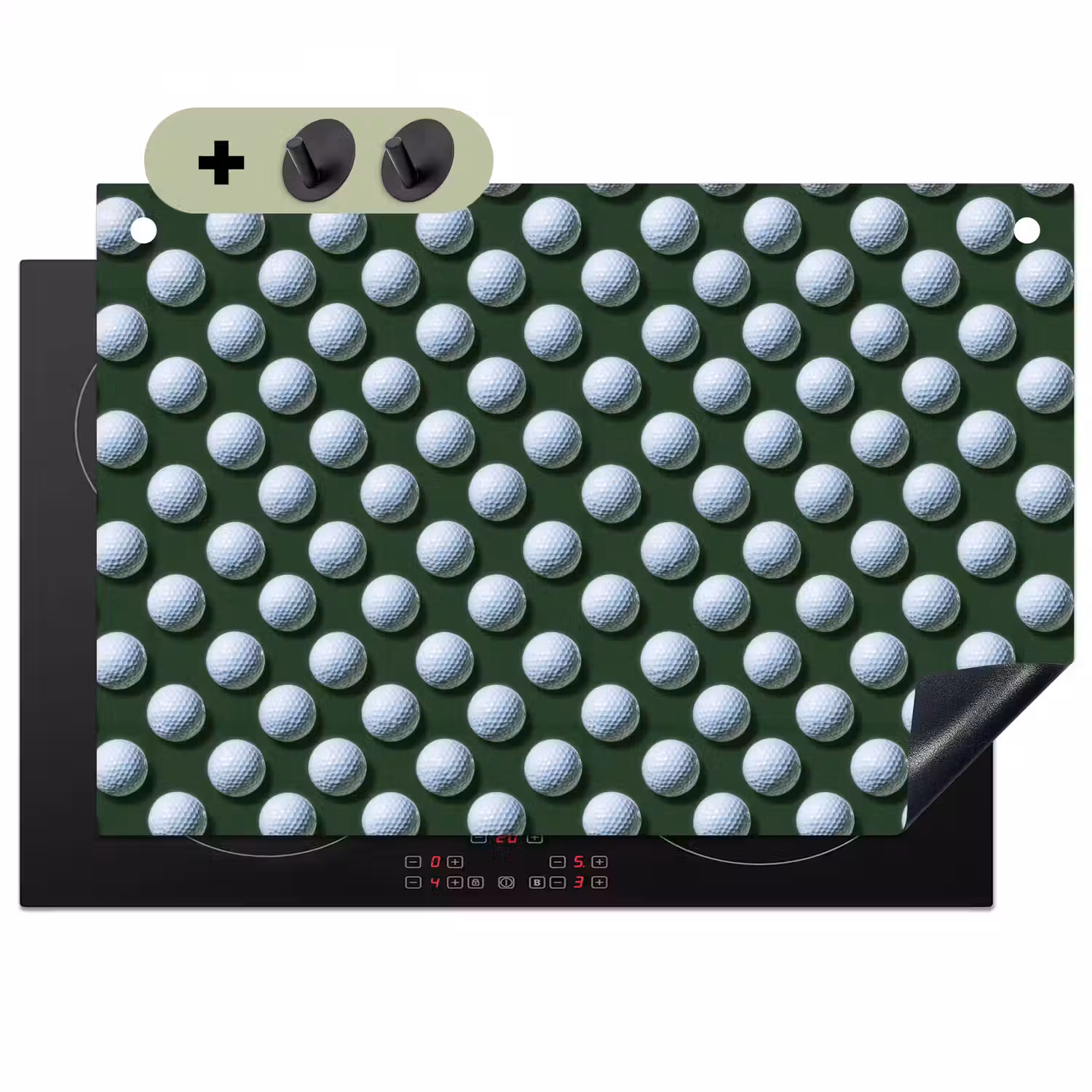 Ballen - Golf - Groen Inductie beschemer met haakjes klein 777 -3d