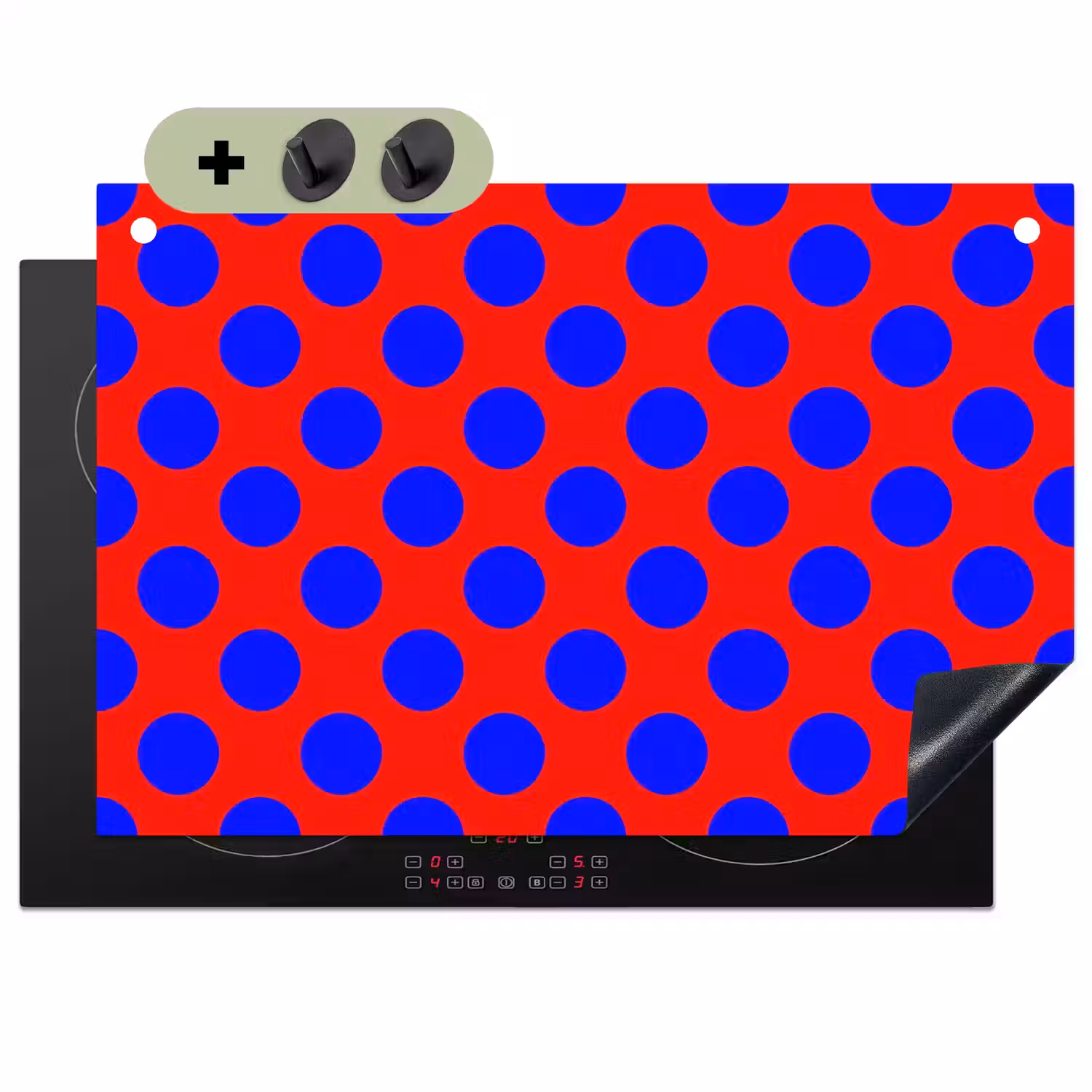 Dots - Klassiek - Rood Inductie beschemer met haakjes klein 777 -3d