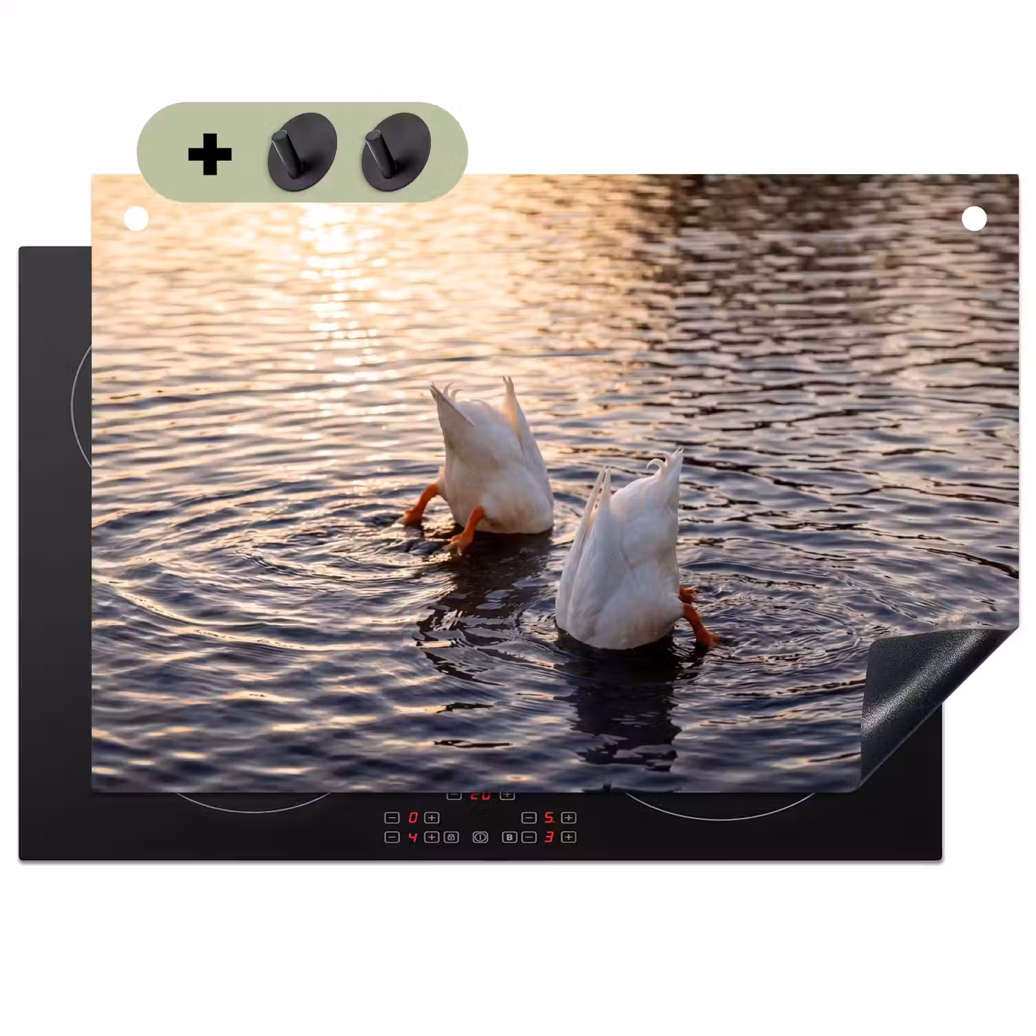 Eenden - Water - Natuur Inductie beschemer met haakjes klein -3d