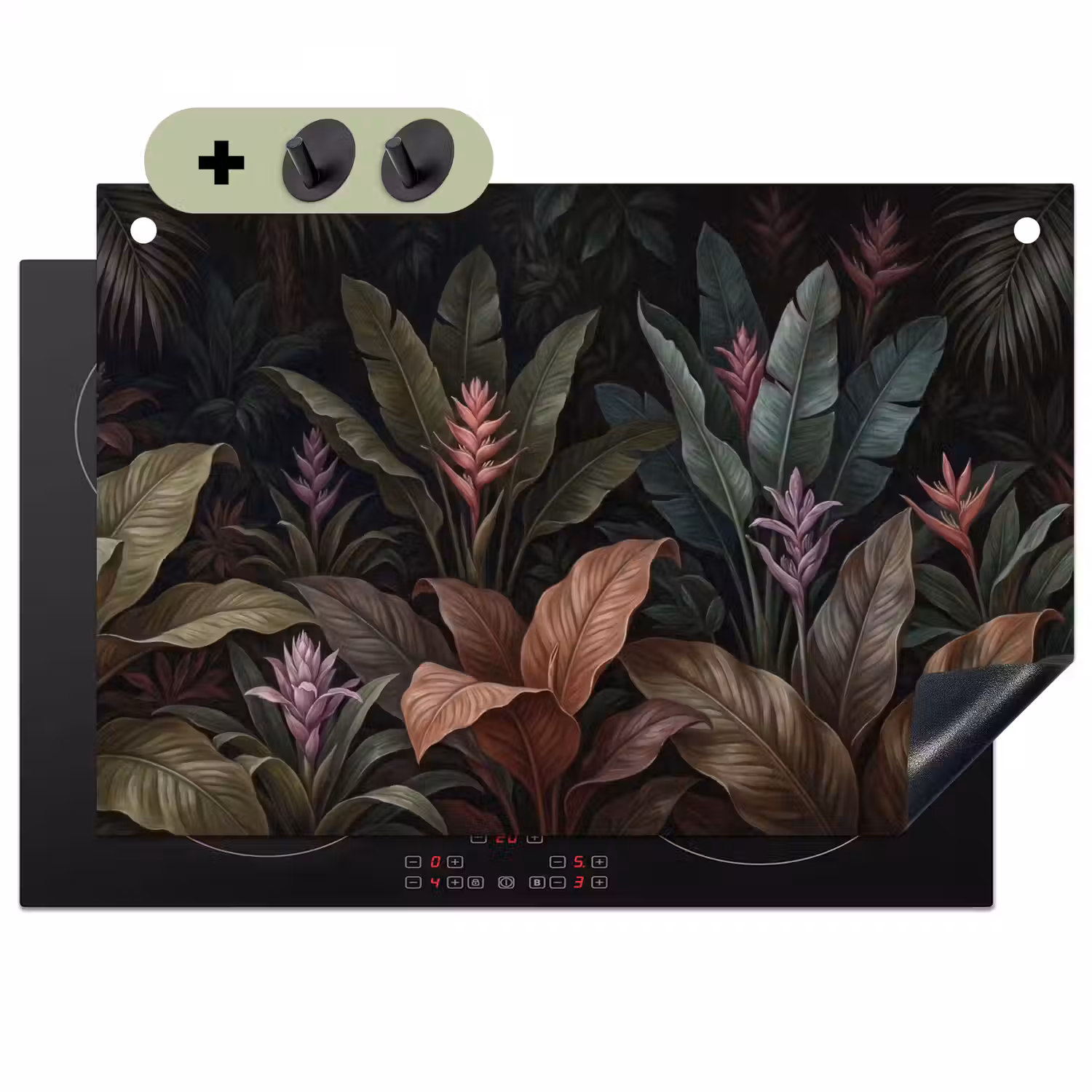 Planten - Tropisch - Jungle - Donker - Natuur Inductie beschemer met haakjes klein -3d