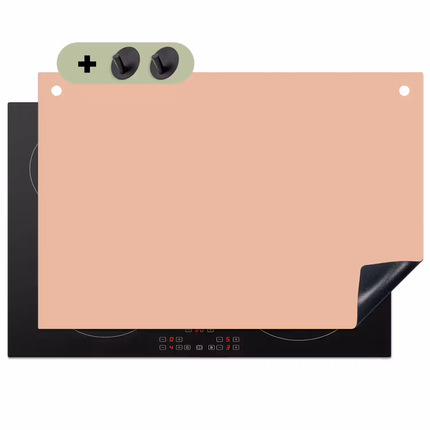 Blush - Terracotta - Nude Inductie beschemer met haakjes klein 777 -3d