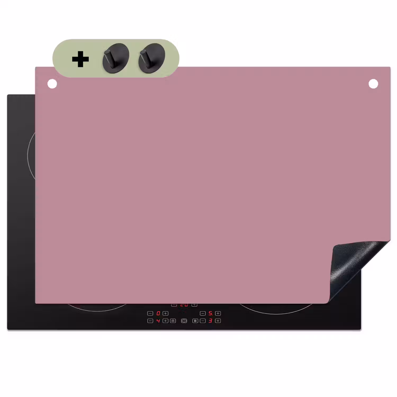 Dusty - Mauve - Paars Inductie beschemer met haakjes klein 777 -3d