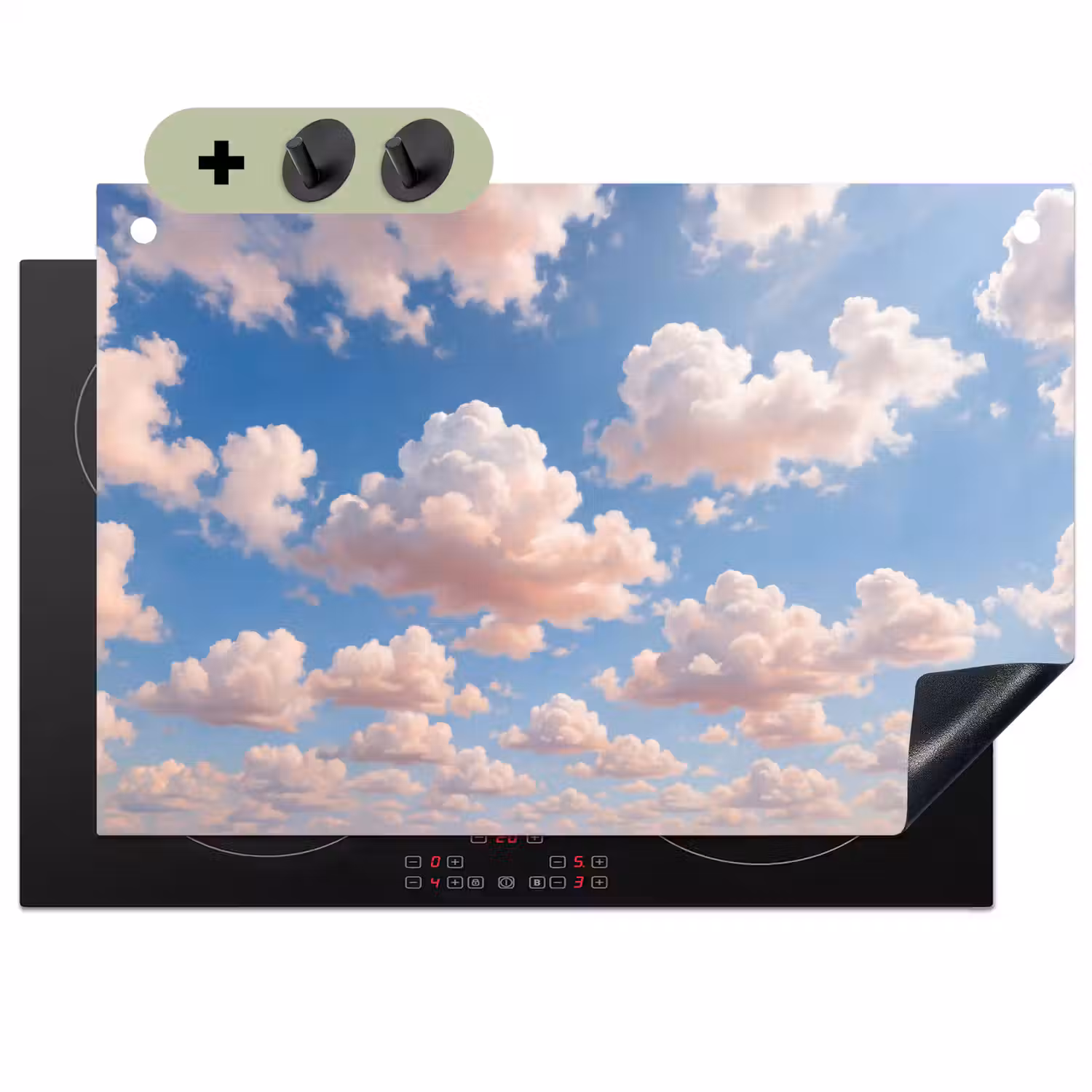 Wolken - Hemel - Natuur - Licht - Blauw Inductie beschemer met haakjes klein -3d