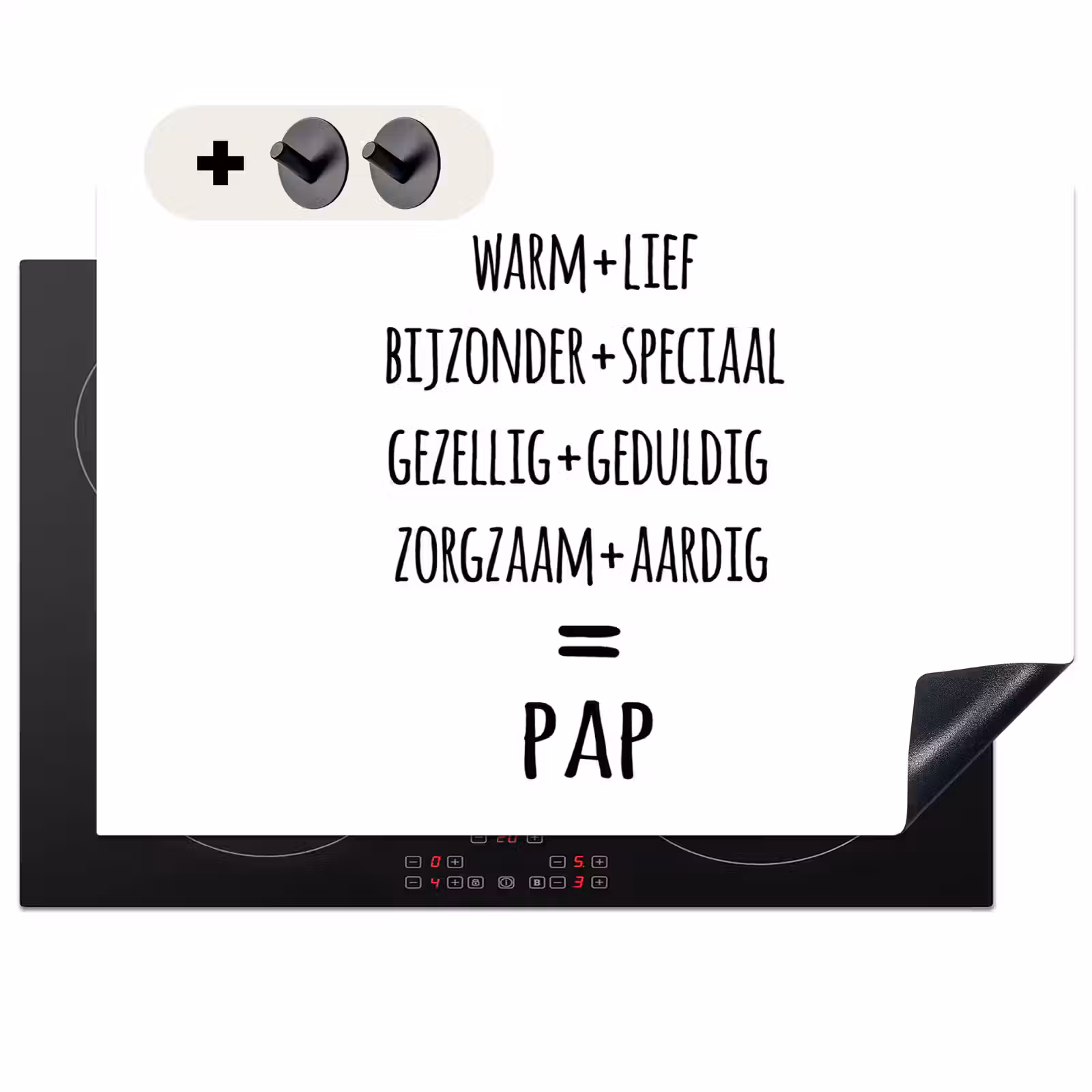 2-in-1 Herdabdeckplatte & Spritzschutz - Zitate – Definition von „Vater“ – Sprichwörter – Vater - Quotes - Dad definition - Proverbs - Father Inductie beschemer met haakjes klein