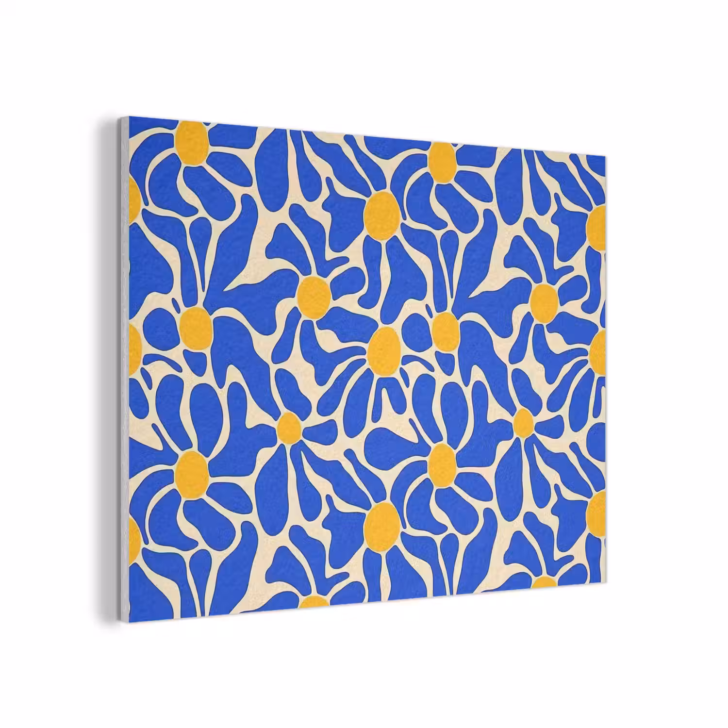 Abstract - Bloem - Blauw PET vilt klein 837 -3d