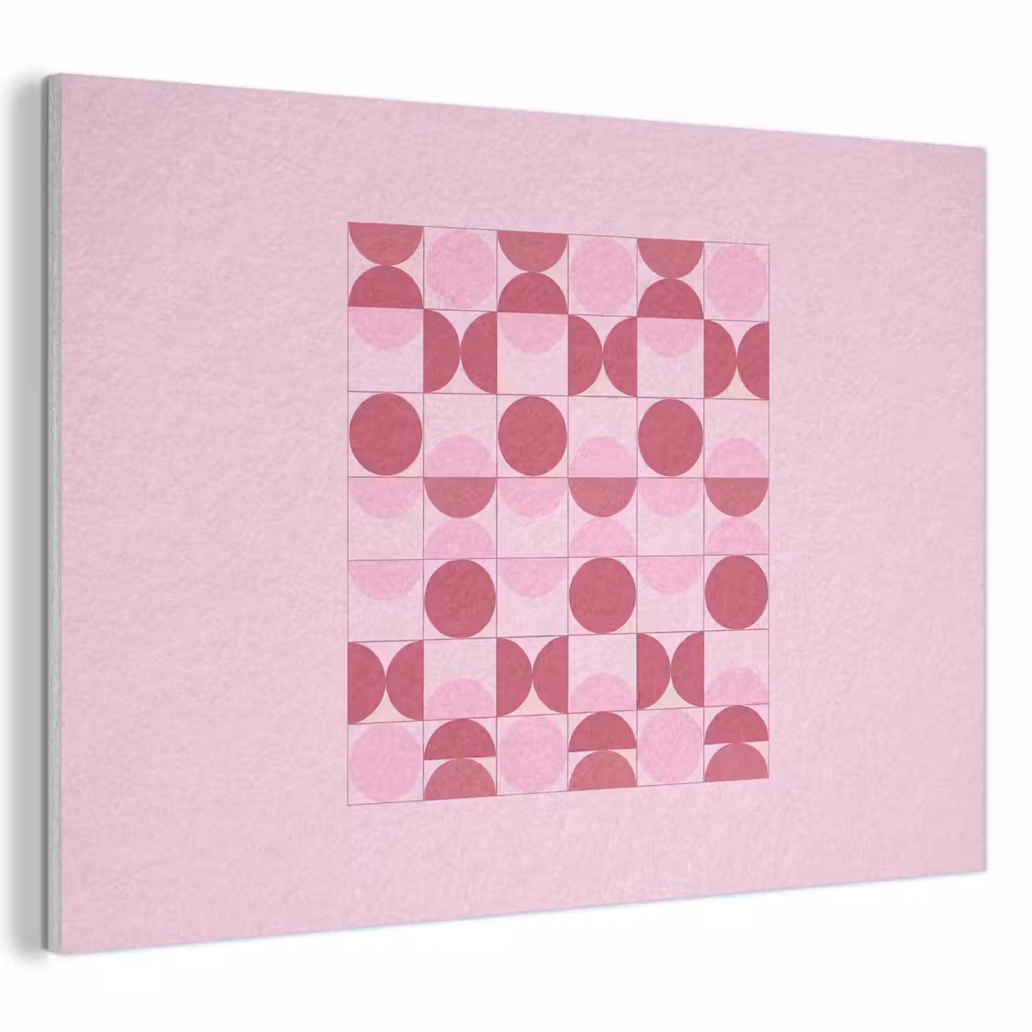 Abstract - Geometrisch - Cirkels - Roze - Modern PET vilt klein -3d