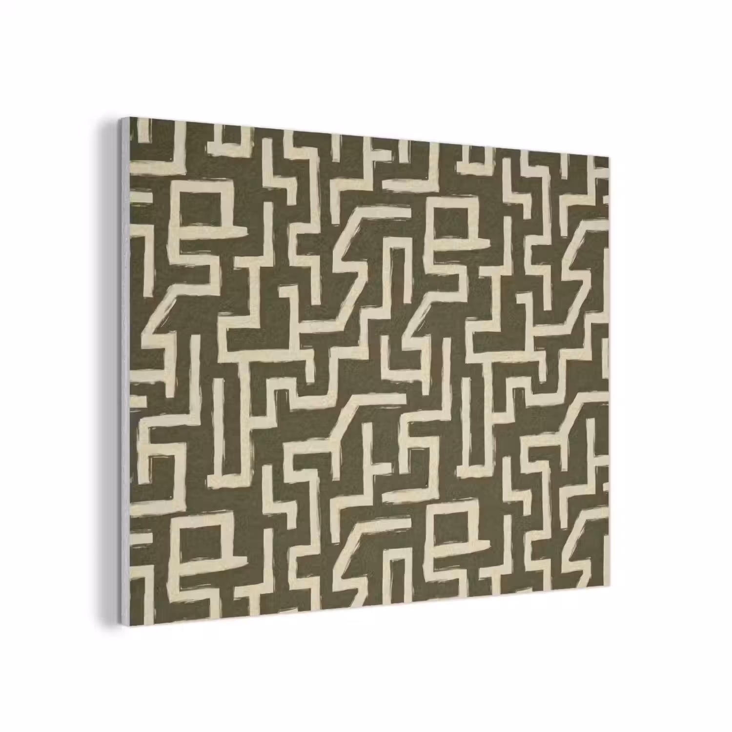 Abstract - Lijnen - Groen PET vilt klein 837 -3d