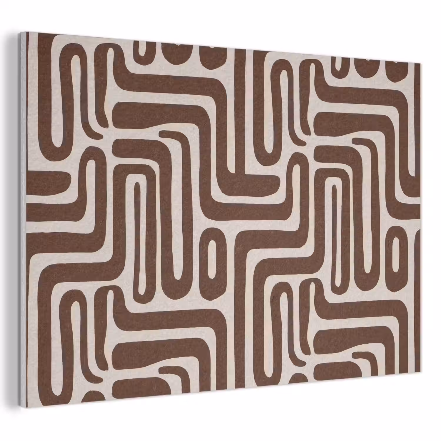 Abstract - Patroon - Bruin PET vilt klein 837 -3d