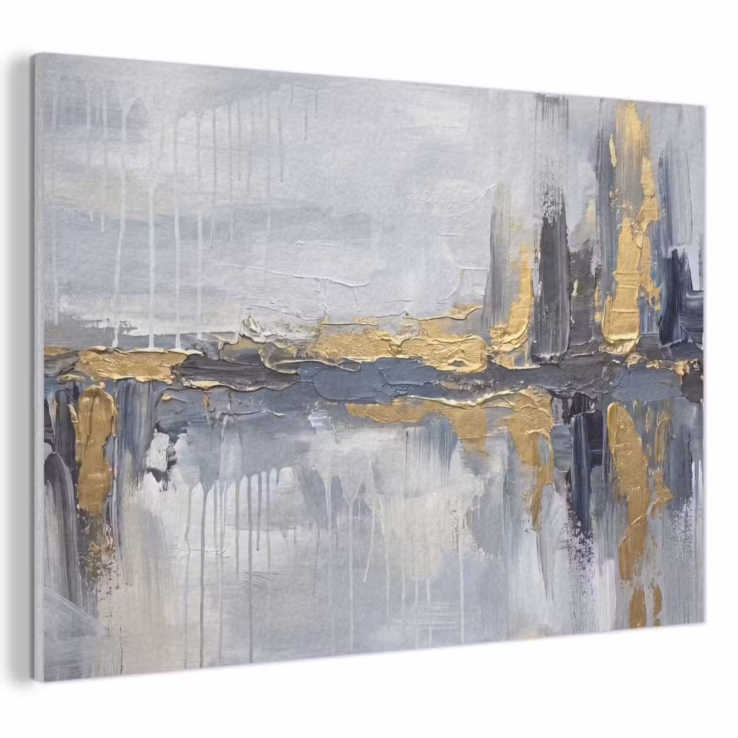 Abstract - Structuur - Goud - Grijs - Modern PET vilt klein -3d
