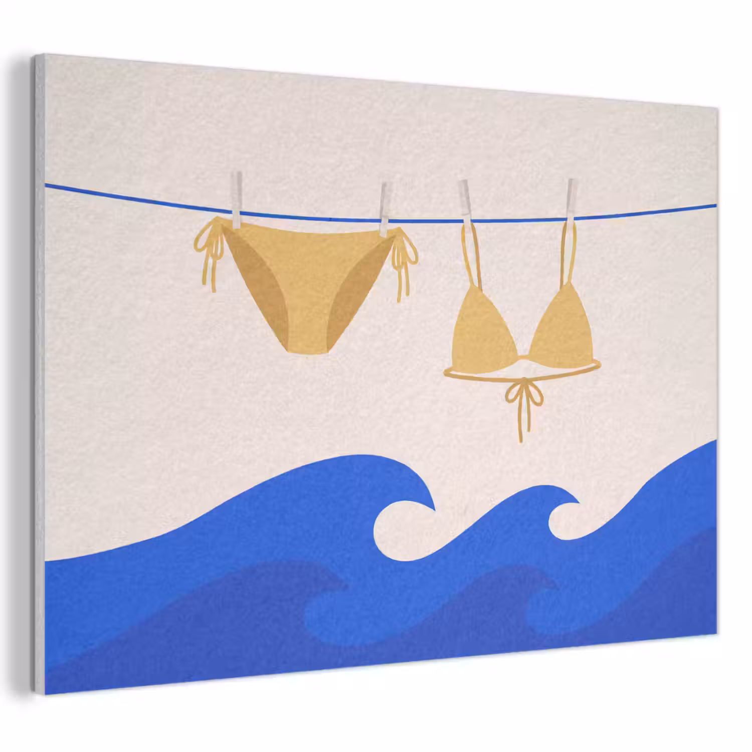 Zwemkleding - Zee - Zomer - Illustratie - Geel PET vilt klein -3d