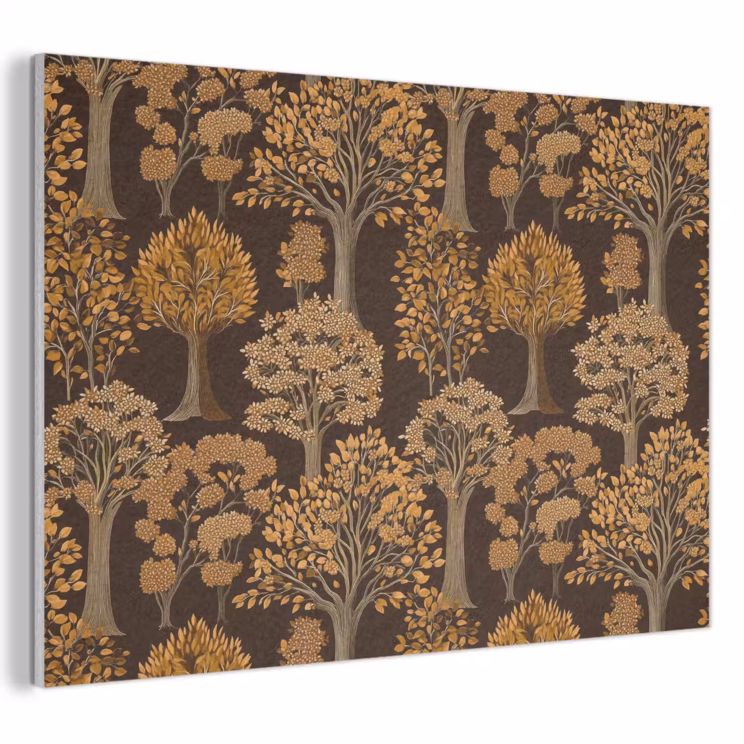 Bomen - Patroon - Bruin PET vilt klein 837 -3d
