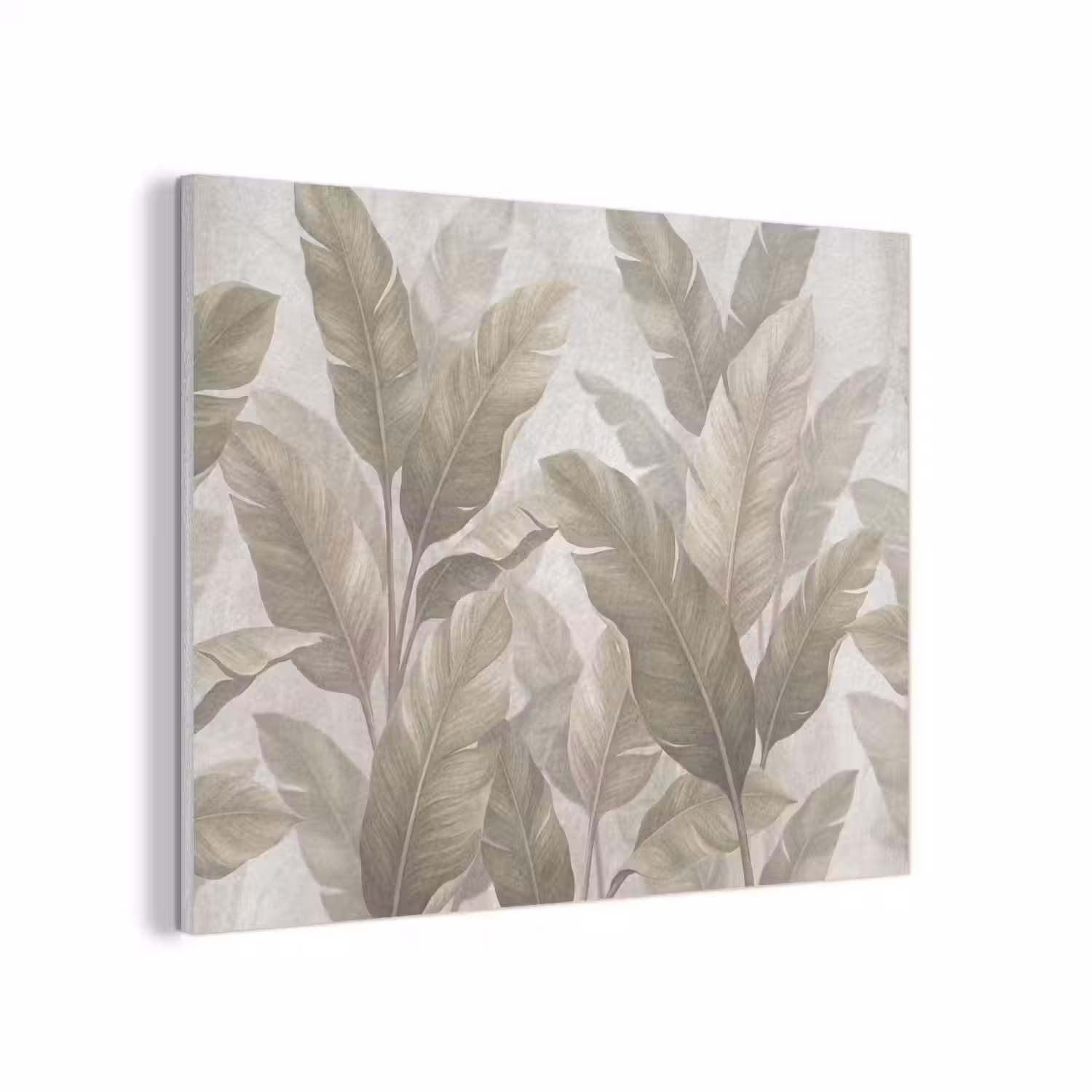Bladeren - Tropisch - Natuur - Abstract - Beige PET vilt klein -3d